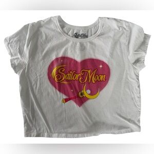 Sailor Moon Rhinestone Crop Top XL Anime Graphic Tee Shirt Cute